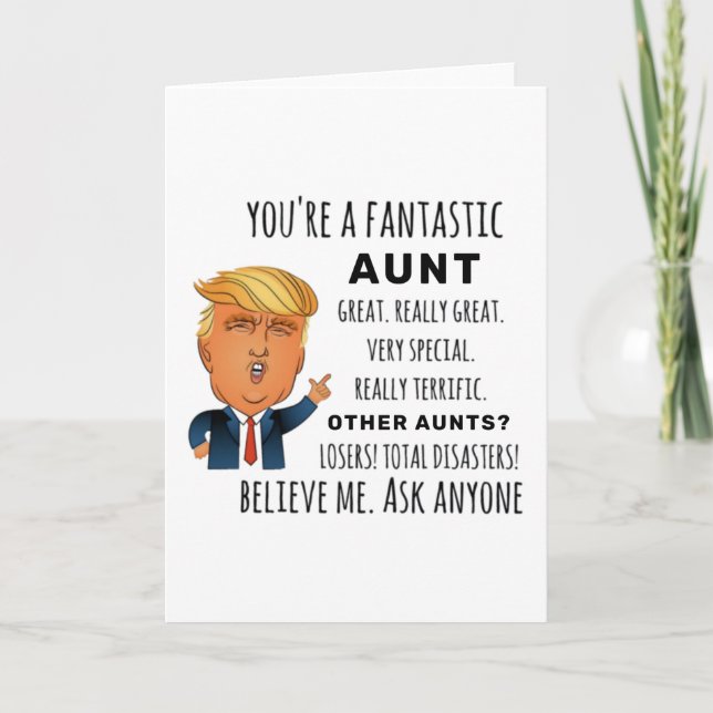 Carte Tante drôle Anniversaire Meilleur Cadeau (Devant)