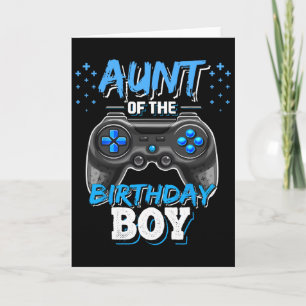Carte Tante du garçon d'anniversaire jeu vidéo de corres