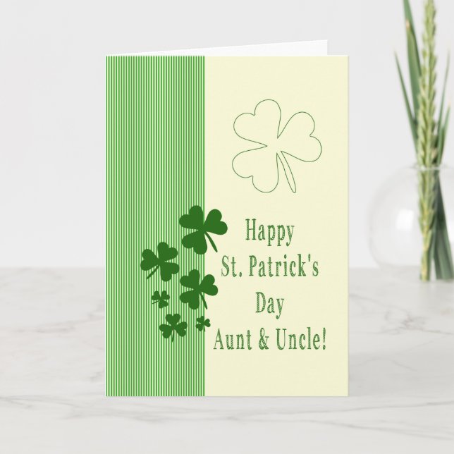 Carte Tante et oncle Bonne St. Patrick's Day (Devant)