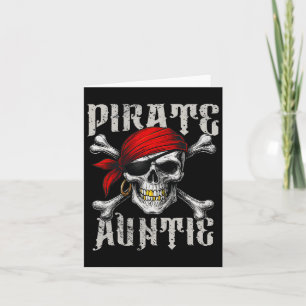 Carte Tante Pirate Drapeau Jolly Roger Et Crâne Tibias