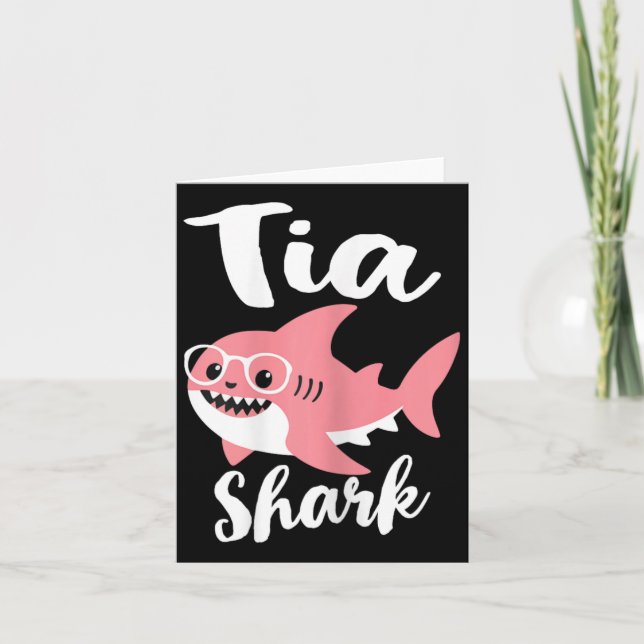 Carte Tante requin drôle de fête des mères grand-mère  (Devant)