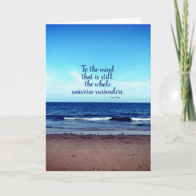 Carte Taoist Quote Beach Photographie (Devant)