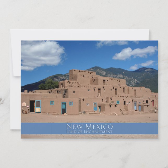 Carte Taos Pueblo, Nouveau-Mexique (Devant)
