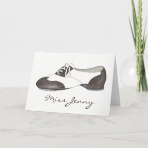 Carte Tap cadeau de professeur de danse personnalisée Ox