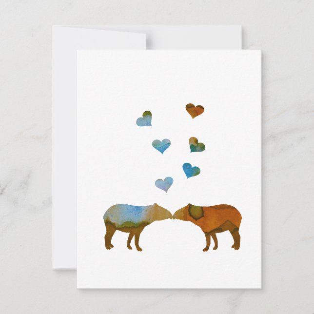 Carte Tapir couple (Devant)