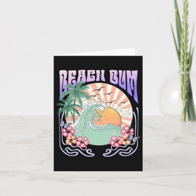 Carte Tapis de plage Coucher de soleil Vacances d'été Fa (Devant)