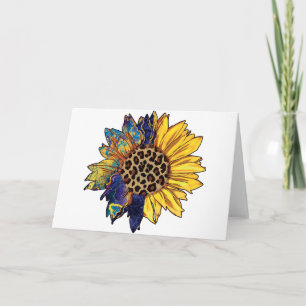 Carte Tapis de tournesol coloré 