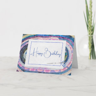 Carte Tapis doré ovale pour l'anniversaire