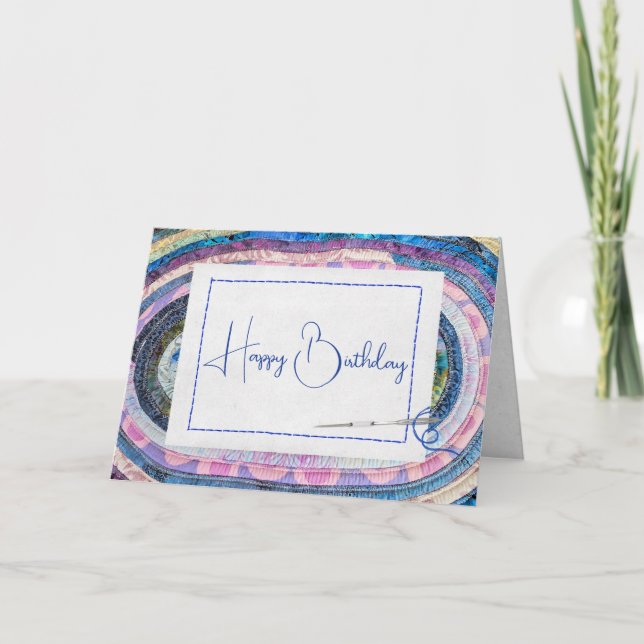 Carte Tapis doré ovale pour l'anniversaire (Devant)