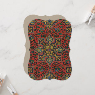 Carte Tapis persan rouge bleu classique