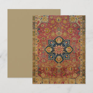 Carte Tapis rouge or Kashan tapis Perse Asiatique