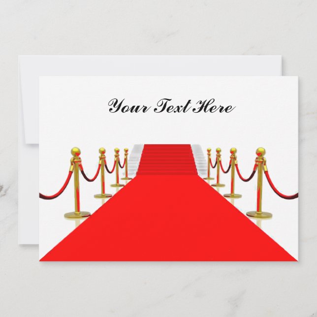 Carte Tapis rouge - Vierge personnalisable (Devant)