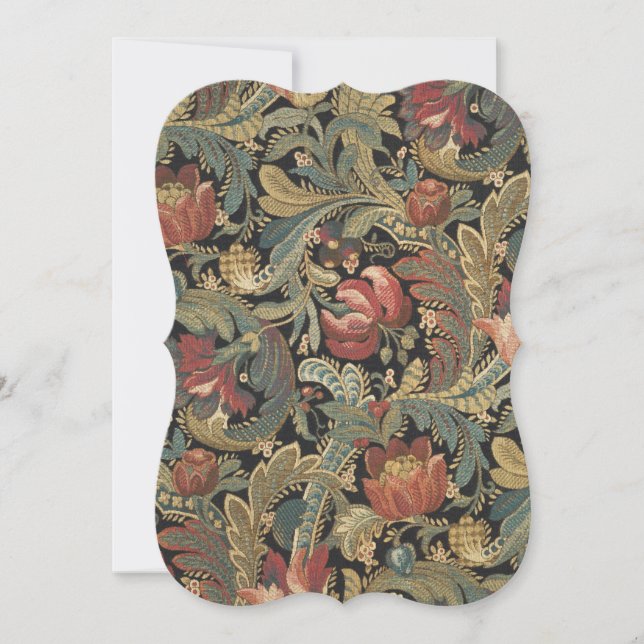 Carte Tapisserie florale riche Brocade Antique Classique (Devant)