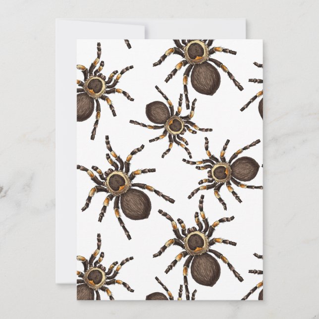 Carte Tarantula sur blanc (Devant)