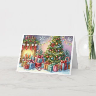 Carte Tarjeta de Navidad con imagen de árbol de Navidad