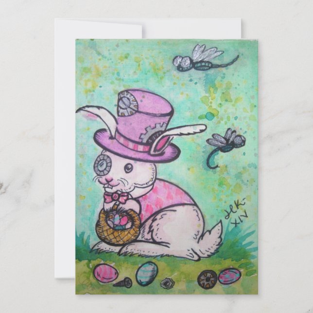 Carte Tarjeta de Pascua Wonderland Bunny (Devant)
