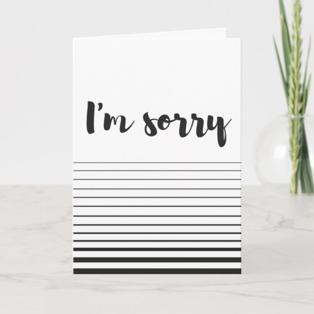 Carte Tarjeta "Je suis désolé" (Devant)