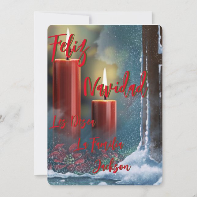 Carte Tarjeta Navideña Feliz Navidad personalizada (Devant)