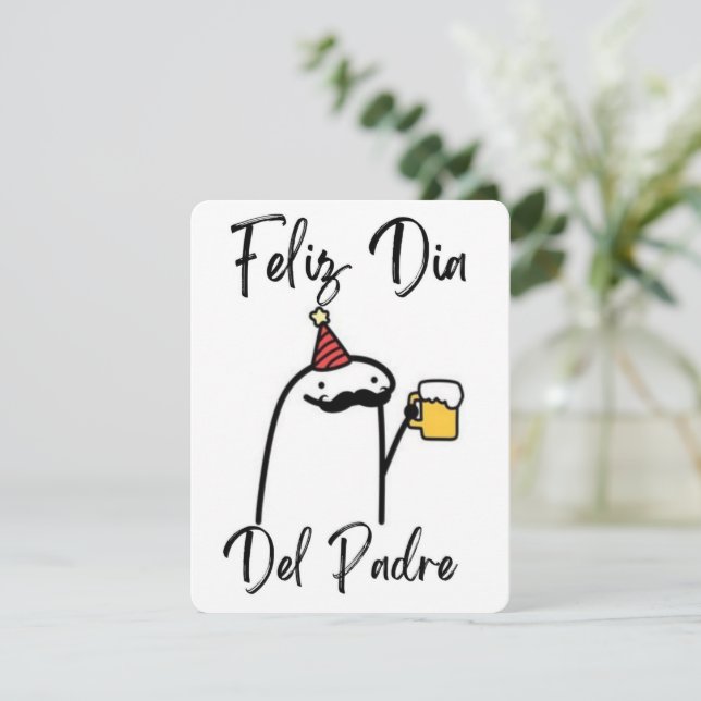 Carte Tarjeta para el dia del padre (1 lado solo) (Debout devant)