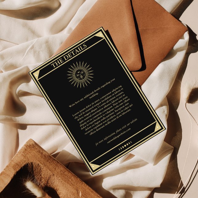 Carte Tarot - Détails de mariage élégant Vintage S (Créateur téléchargé)