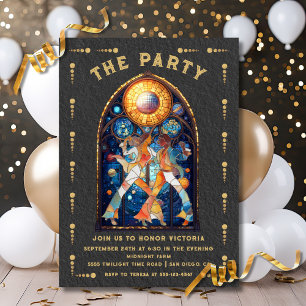 Carte Tarot Disco Party en verre tendu