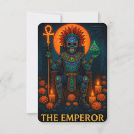 Carte Tarot Empereur Neon Dia de los Muertos
