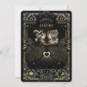 Carte Tarot Halloween "Avec" Invitation