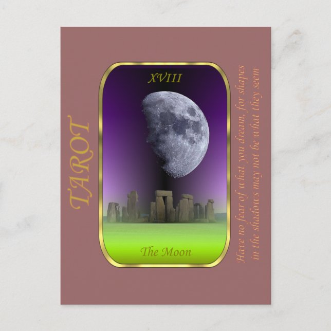 Carte Tarot - La Lune (Devant)
