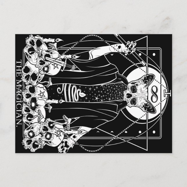 Carte Tarot Magicien |Conception de chats mignons (Devant)