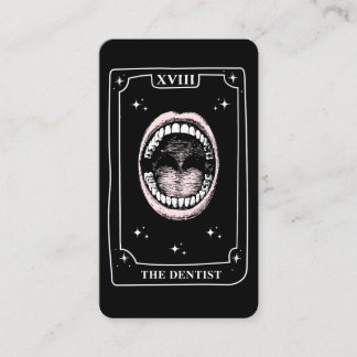 Carte Tarot Mystique Dentiste noir et blanc