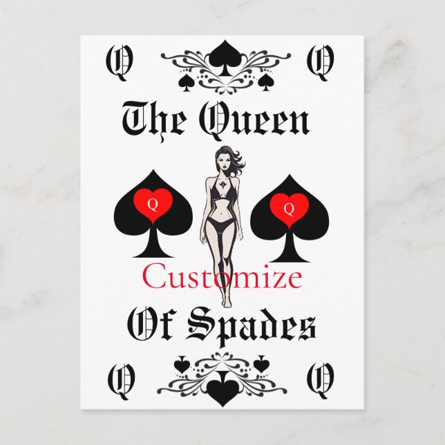 Carte Tarot Queen of Spades Thunder_Cove (Devant)