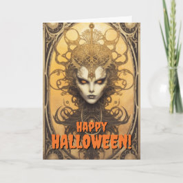 Carte Tarot vintage Halloween heureux