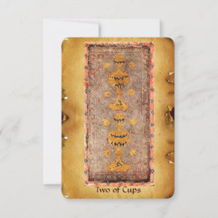 CARTE TAROTES DE RENAISSANCE ANTIQUE / DEUX TASSES