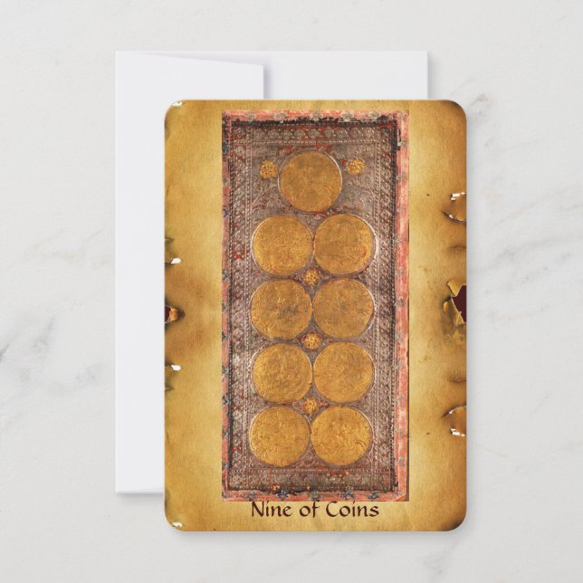 CARTE TAROTES DE RENAISSANCE ANTIQUE / NEUF PIÈCES (Devant)