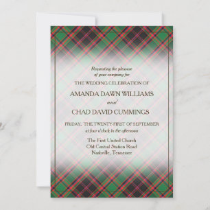Carte Tartan Beauty Clan Cumming Chasse Scottish Plaid