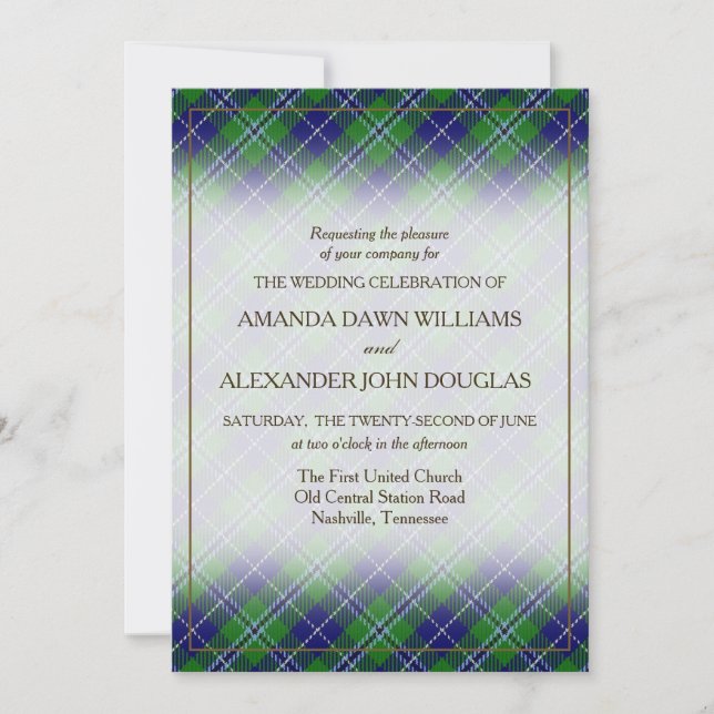 Carte Tartan Beauty Clan Douglas Scottish Plaid (Devant)