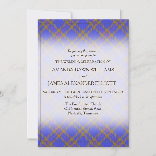 Carte Tartan Beauty Clan Elliot Scottish Plaid (Devant)