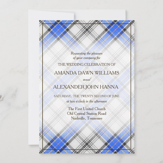 Carte Tartan Beauty Clan Hannay Scottish Plaid (Devant)