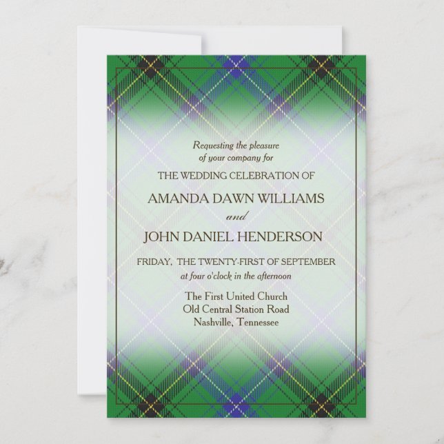 Carte Tartan Beauty Clan Henderson Scottish Plaid (Devant)