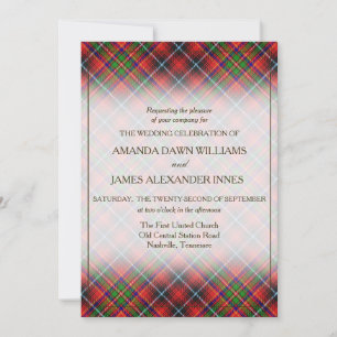 Carte Tartan Beauty Clan Innes Scottish Plaid