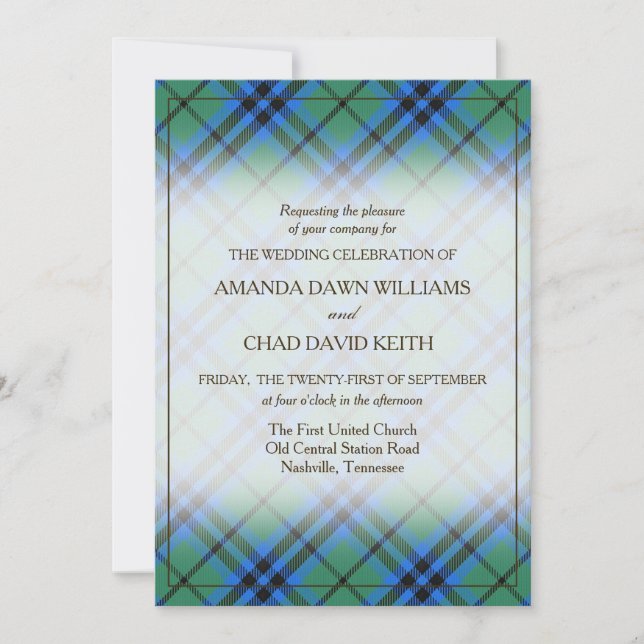 Carte Tartan Beauty Clan Keith Scottish Plaid (Devant)