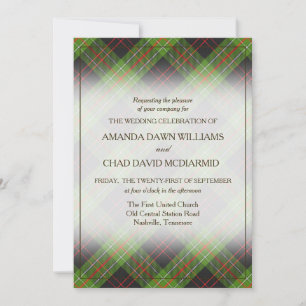 Carte Tartan Beauty Clan MacDiarmid Scottish Plaid