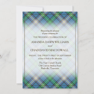 Carte Tartan Beauty Clan MacDowall Scottish Plaid