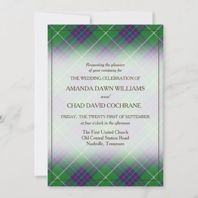 Carte Tartan Beauty Clan MacIntyre Scottish Plaid (Devant)