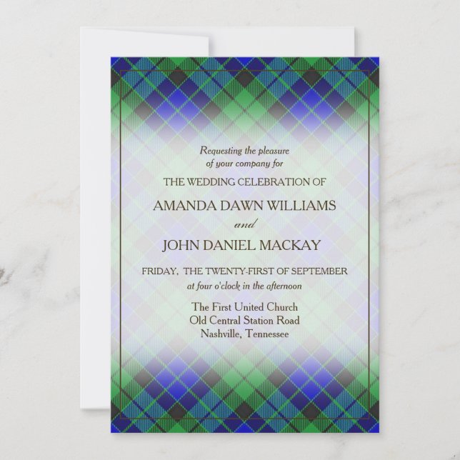 Carte Tartan Beauty Clan MacKay Scottish Plaid (Devant)