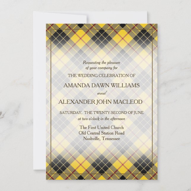Carte Tartan Beauty Clan MacLeod de Lewis Scottish Plaid (Devant)
