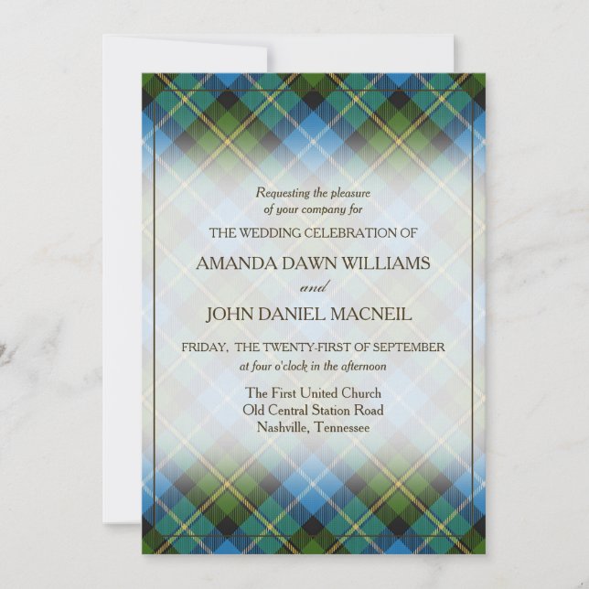 Carte Tartan Beauty Clan MacNeil Scottish Plaid (Devant)