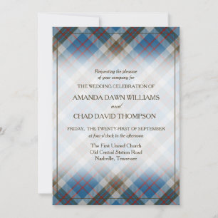 Carte Tartan Beauty Clan Thompson Blue Grey Plaid