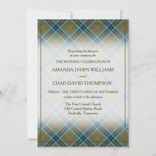 Carte Tartan Beauty Clan Thompson Chasse Scottish Plaid (Devant)