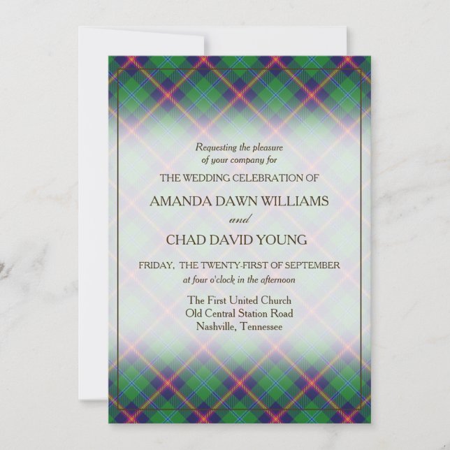Carte Tartan Beauty Clan Young Scottish Plaid (Devant)